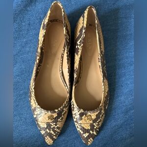 NwOT Ralph Lauren Snake Print Pointed Toe Flats Size 8